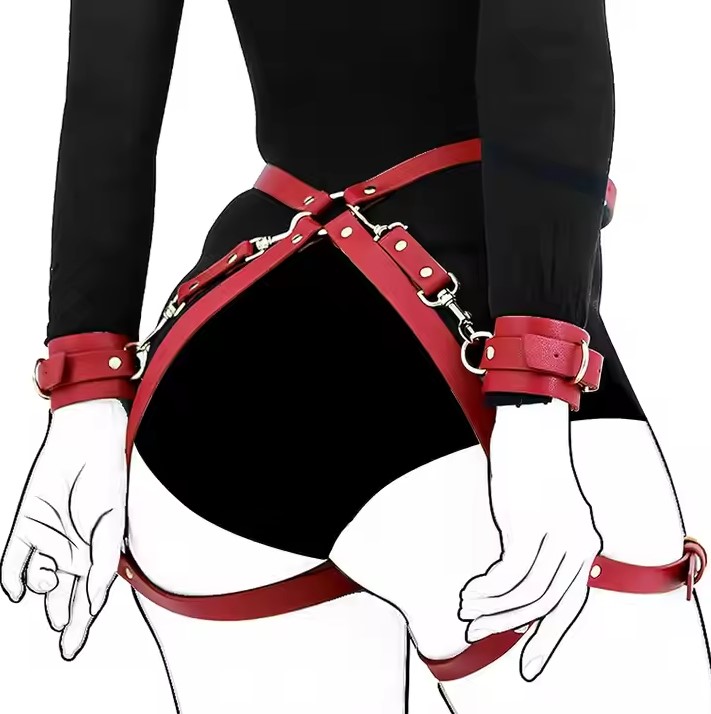 Bộ Trói Mông BDSM Dây Da